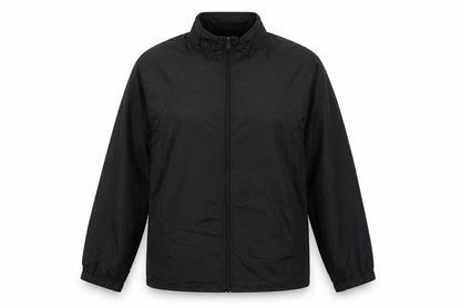 Nike Women Black L Clima-Fit Windbreaker Jacket Lightweight Full Zip