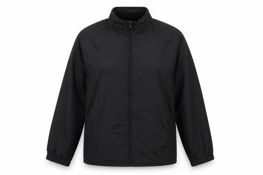 Nike Women Black L Clima-Fit Windbreaker Jacket Lightweight Full Zip