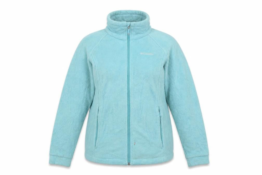 Columbia Women's Blue Fleece Zip Jacket Size 14 Lightweight Outdoor