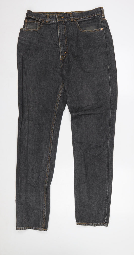 Levi's Men's Black Straight Leg Denim Jeans 34W 32L Regular Fit