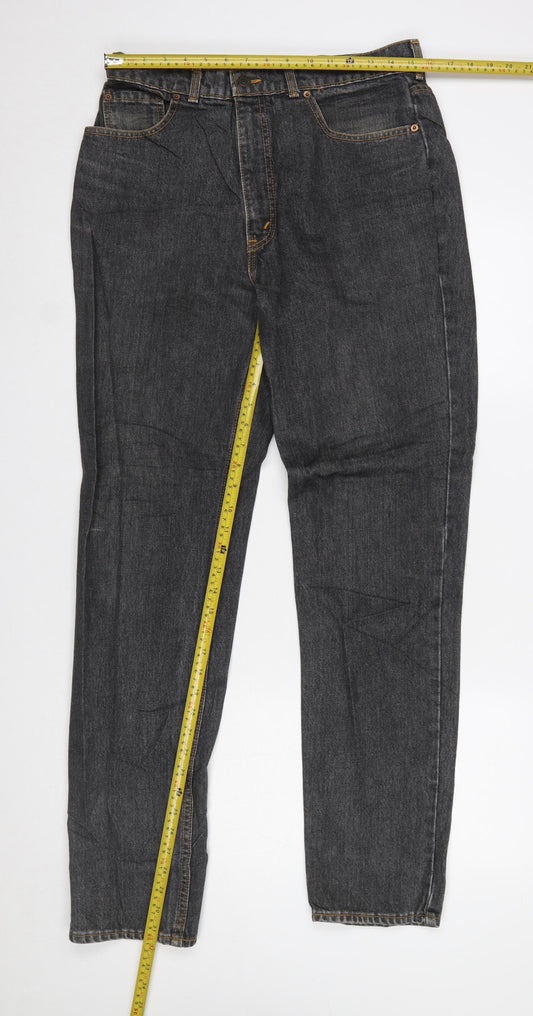 Levi's Men's Black Straight Leg Denim Jeans 34W 32L Regular Fit