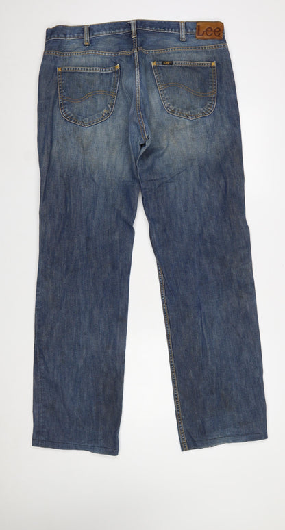 Lee Men's Blue Seattle Straight Denim Jeans W40 L36