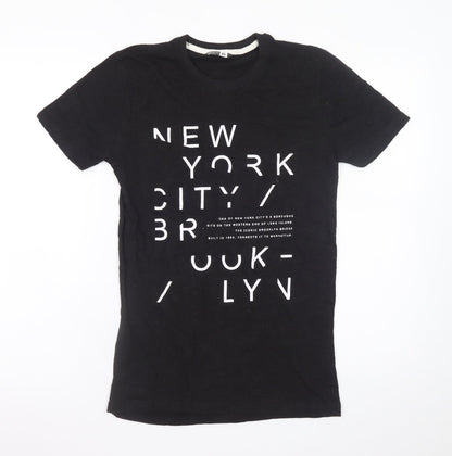 Pep&Co Women's Black XS New York City Graphic Cotton T-Shirt