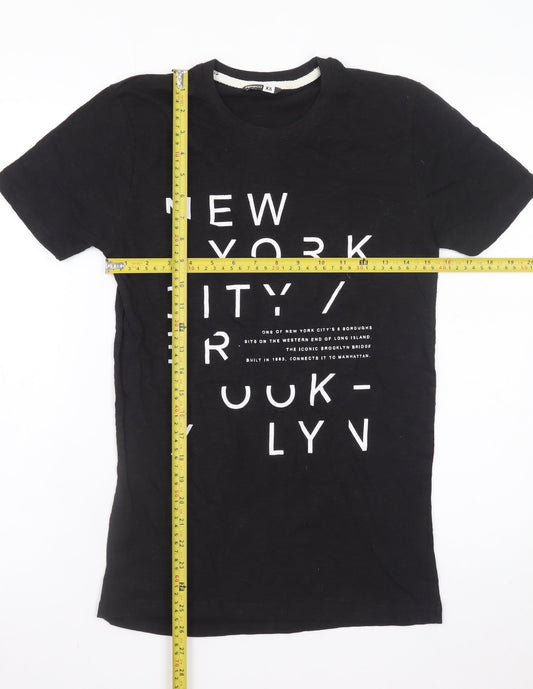 Pep&Co Women's Black XS New York City Graphic Cotton T-Shirt