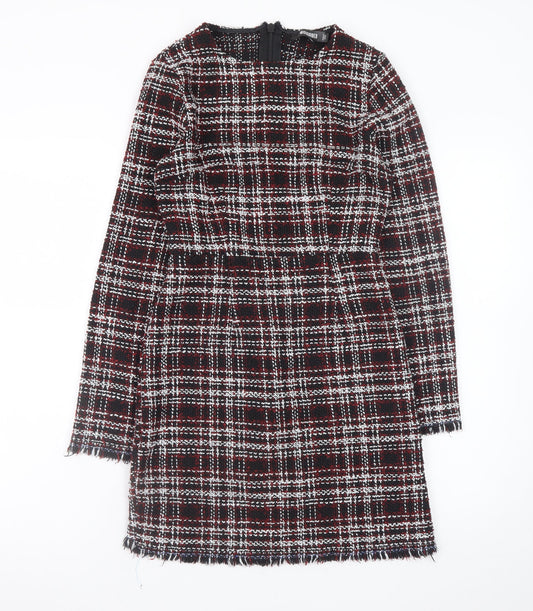 Missguided Women’s Multicoloured Check Shift Dress Size 8