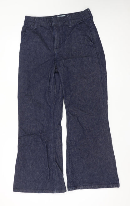 River Island Women’s Blue Wide-Leg Denim Jeans Size 10