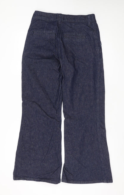 River Island Women’s Blue Wide-Leg Denim Jeans Size 10