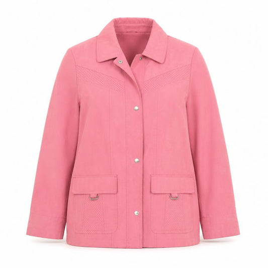 EWM Womens Pure Classics Pink Long Sleeve Single-Breasted Blazer Size 12
