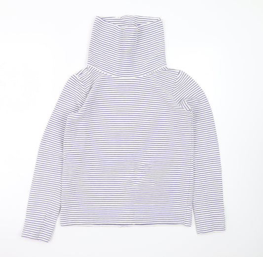 Paul Costelloe Living Women Cream Stripe Pullover Hoodie Small