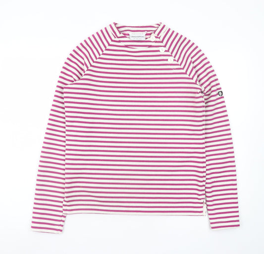 Craghoppers Women’s Pink Striped Long Sleeve Boat Neck T-Shirt UK 10