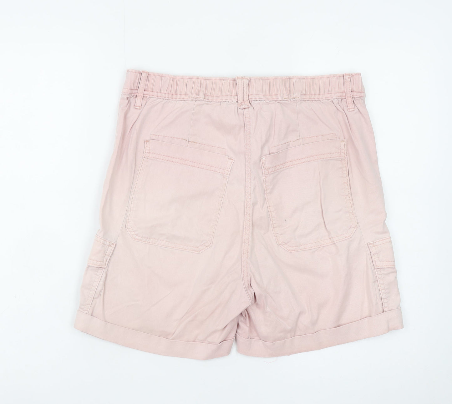 Marks and Spencer Women’s Pink Cargo Shorts Size 12 Cotton Twill