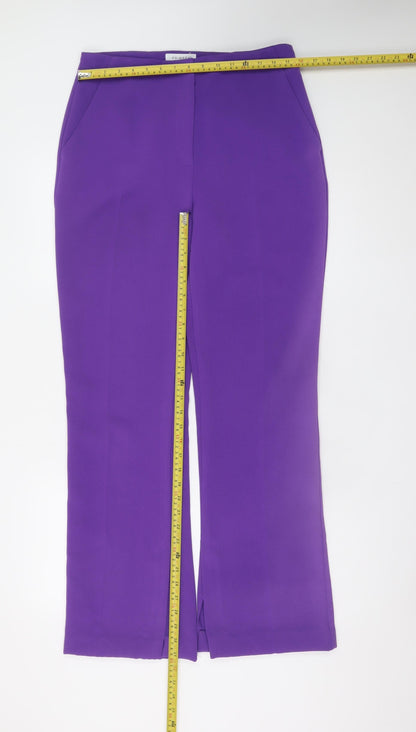 Primark Women's Purple Slim Fit Stretch Crepe Trousers Size 12