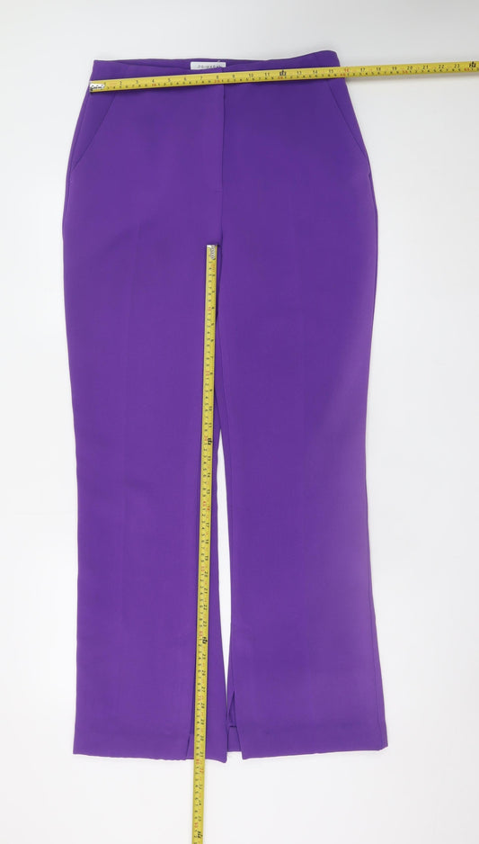Primark Women's Purple Slim Fit Stretch Crepe Trousers Size 12