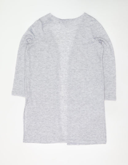 Primark Women’s Grey Longline Knit Cardigan Size S 10/12