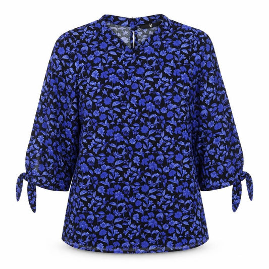 Very Women's Blue Floral 3/4 Sleeve Tunic Blouse Size 10
