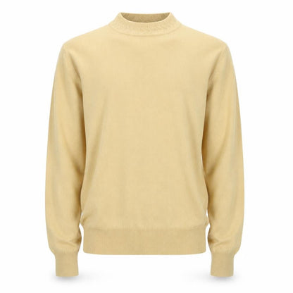 Castle of Ireland Men's Beige Wool Mock Neck Jumper Size S