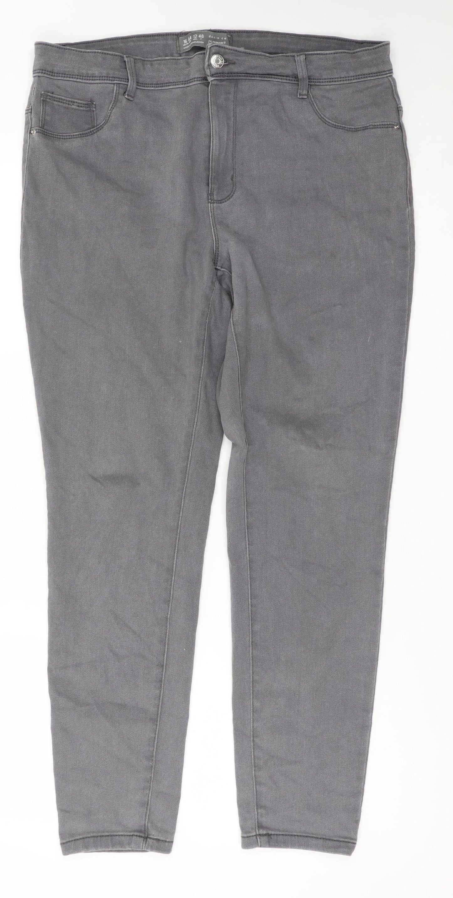 Primark Women Grey Skinny Stretch Jeans Size 16