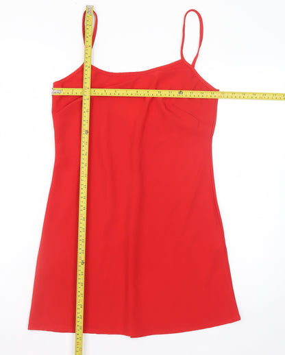 ASOS Women’s Red Size 10 Cami Chemise Nightwear Satin Finish