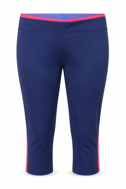 Azzurri Women's Blue Capri Leggings XL Activewear Zip Pocket