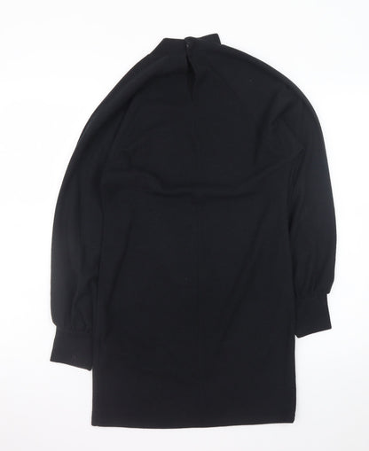 New Look Women's Black Size 8 Bodycon Knit High Neck Dress