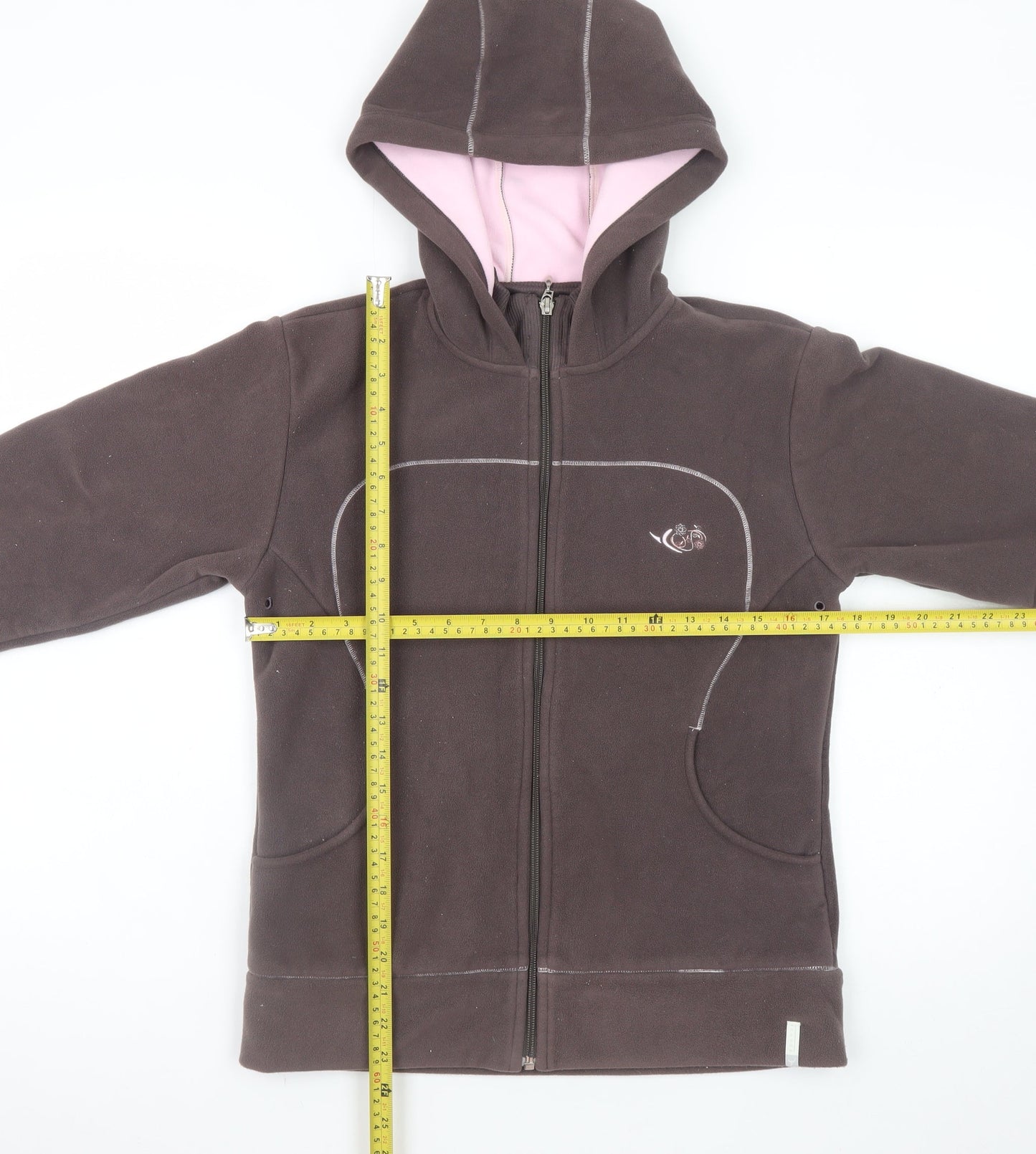 Decathlon Creation Women's Brown Full Zip Fleece Hoodie Size XS