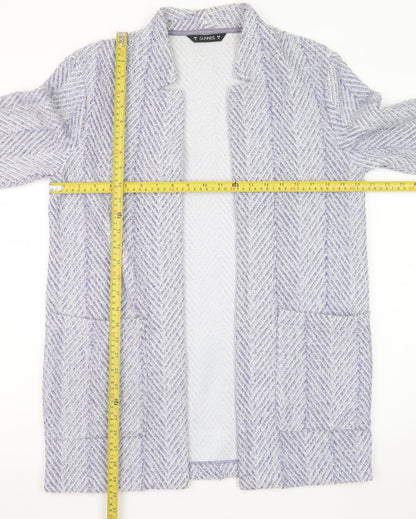 Dunnes Women’s Grey Herringbone Coatigan Size S Classic Overcoat