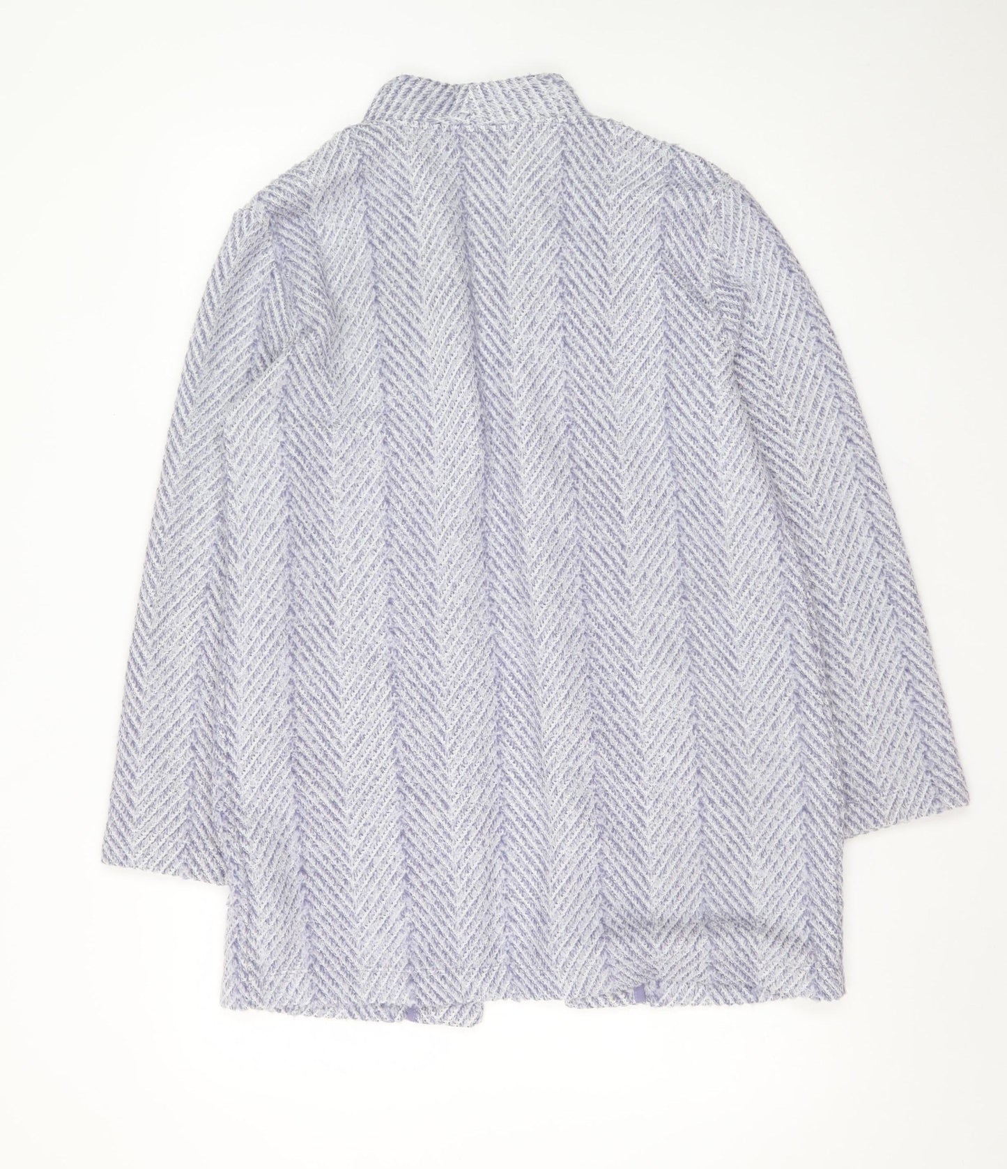Dunnes Women’s Grey Herringbone Coatigan Size S Classic Overcoat