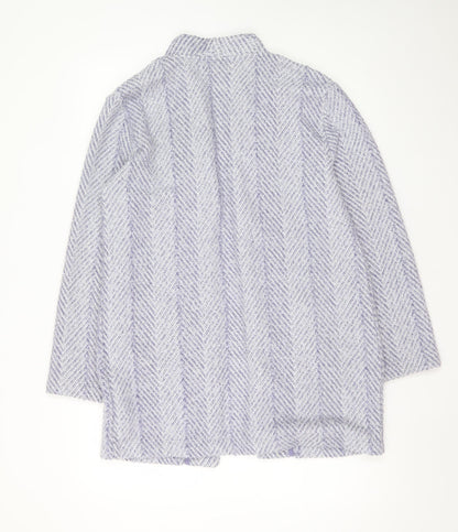 Dunnes Women’s Grey Herringbone Coatigan Size S Classic Overcoat