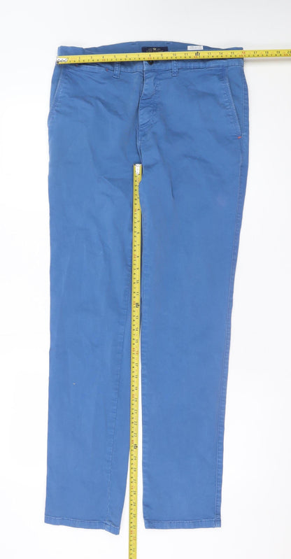 LCDN Couture Men's Blue Chino Trousers Size 34 Regular Cotton