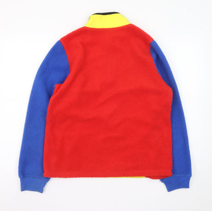 Esmara Unisex Multicoloured 1/4 Zip Fleece Sweatshirt S Retro Style