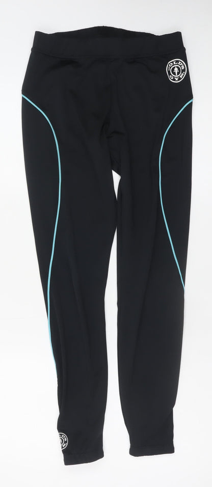Gold's Gym Women's Black Ankle Leggings M Polyester Elastane