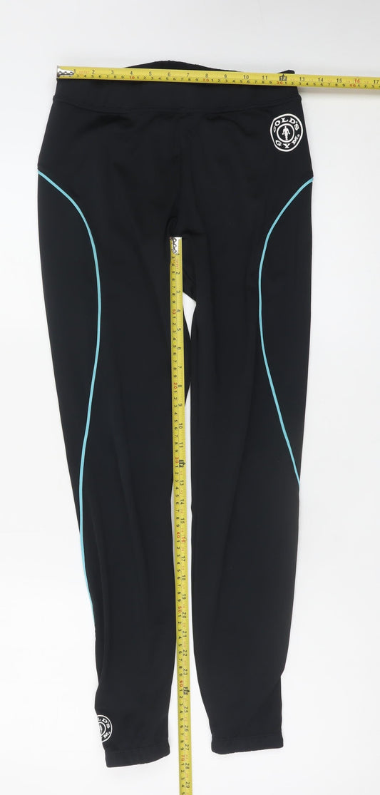 Gold's Gym Women's Black Ankle Leggings M Polyester Elastane