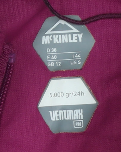 McKINLEY Womens Pink Waterproof Hooded Rain Coat Jacket Size 12