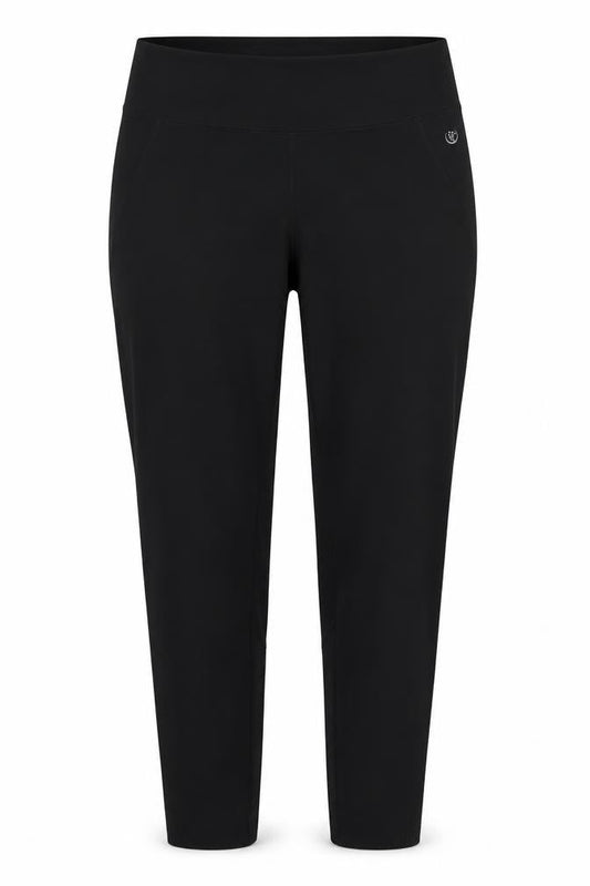 Front view of Dunnes Women Black Medium Ankle Leggings Performance Sport
