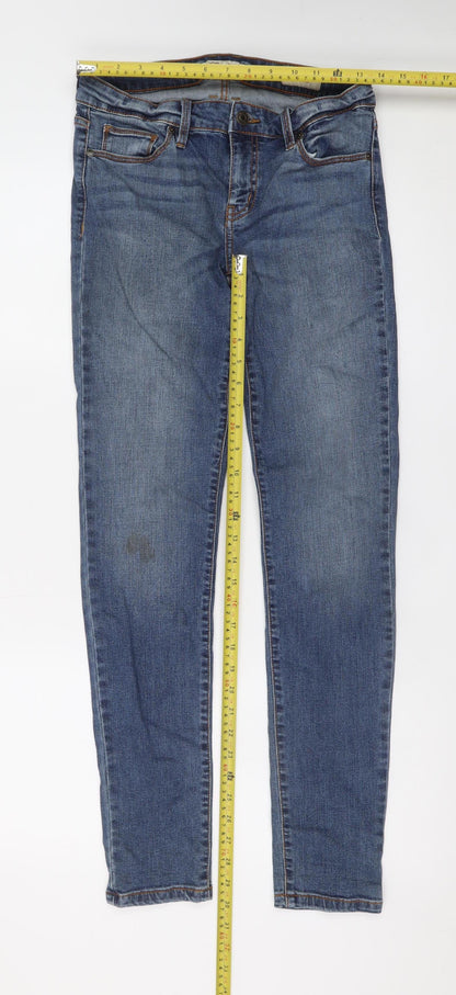 Eunina Womens Blue Skinny Jeans Size 7 Stretch Denim Mid Rise