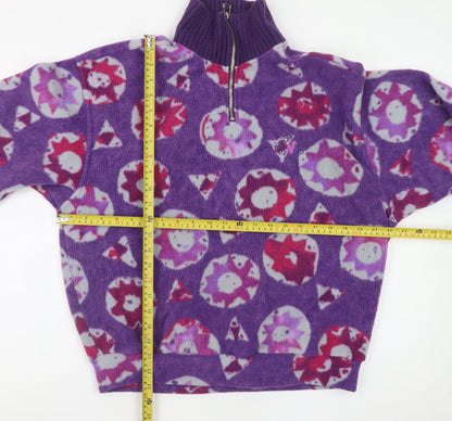 Nordica Sportswear Women's Purple Fleece 1/4 Zip Pullover Sweatshirt M
