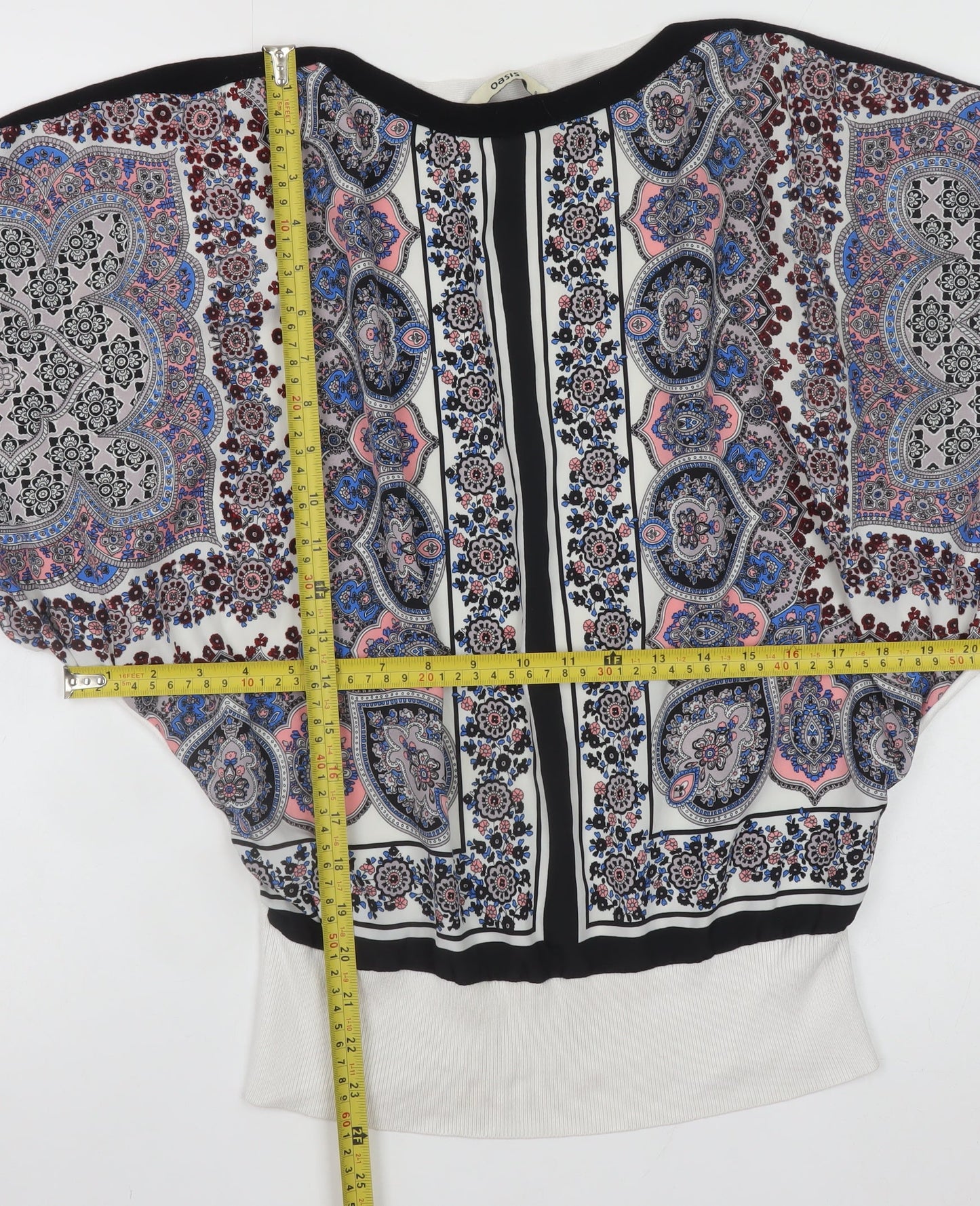Womens UK Size S Oasis Multicoloured Tunic Blouse