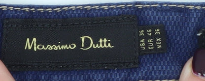 Massimo Dutti Men's Blue Straight Leg Jeans Size 36 Regular Cotton