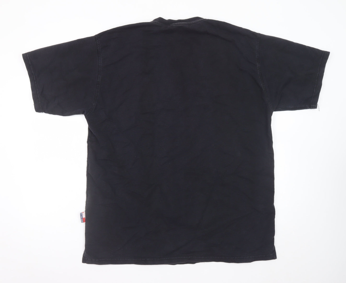 Tommy Hilfiger Men's Black 2XL Crew Neck Cotton Logo T-Shirt