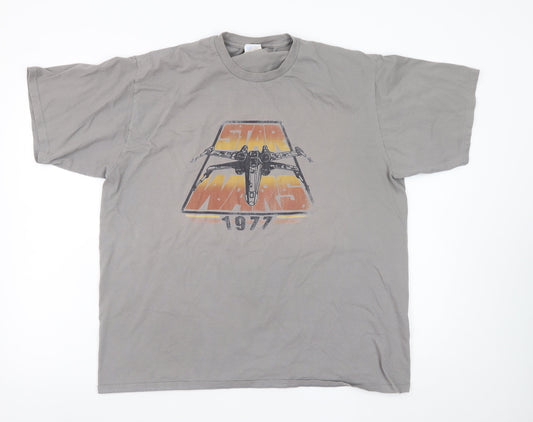 Port & Company Men's Grey XL Star Wars 1977 Graphic T-Shirt