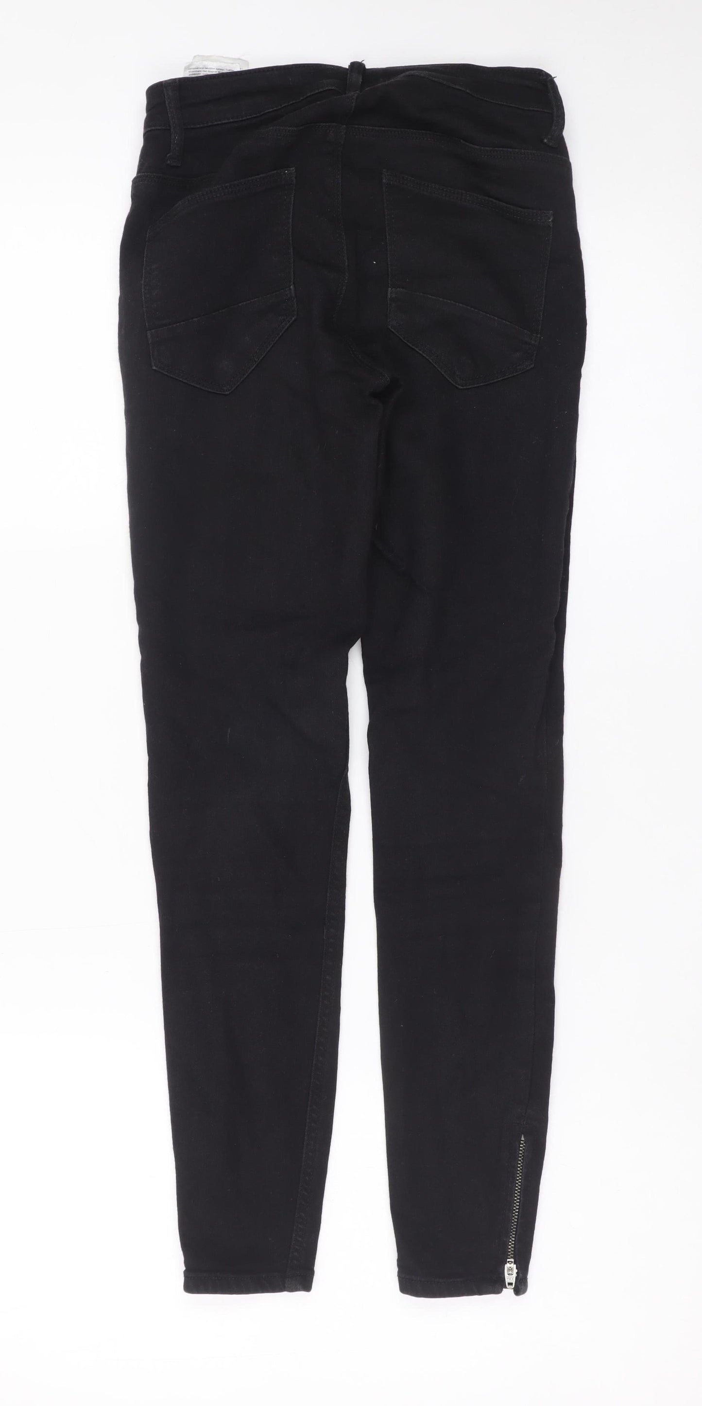 ONLY Blue Denim Women's Black XS Skinny Jeans with Ankle Zip