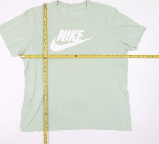 Nike Men’s Green XL Crew Neck Graphic Logo Sports T-Shirt