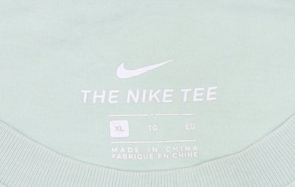 Nike Men’s Green XL Crew Neck Graphic Logo Sports T-Shirt