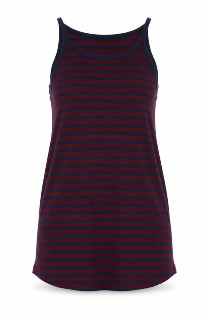 Bluenotes Women's Multicoloured Striped Tank Top S Jersey Cotton