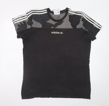 Adidas Men's Black Camouflage XL Short Sleeve Sports T-Shirt