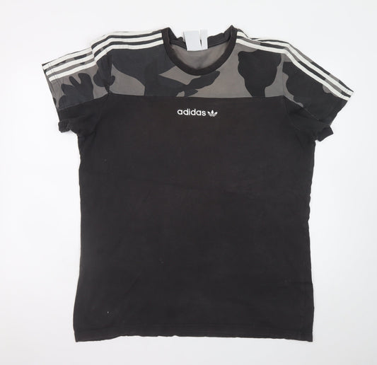 Adidas Men's Black Camouflage XL Short Sleeve Sports T-Shirt