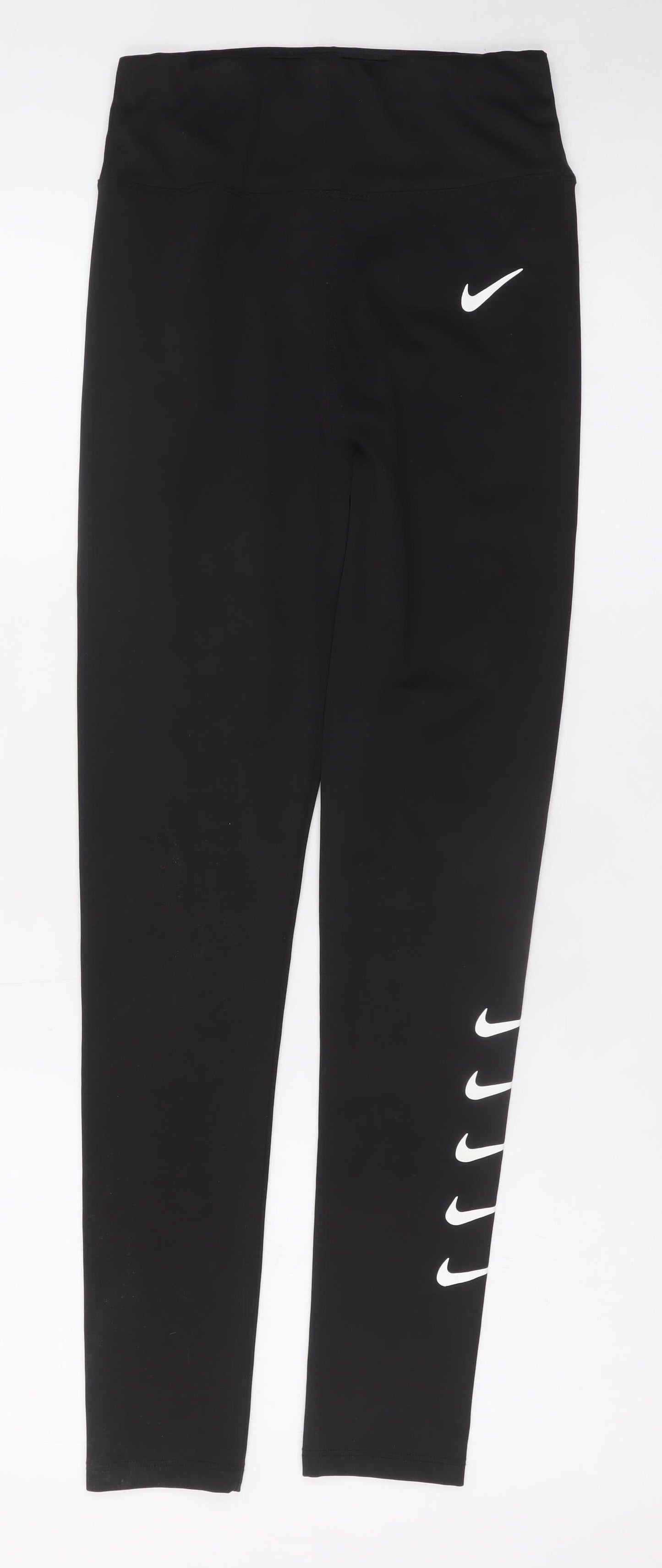 Nike Women's Black Dri-FIT Ankle Leggings M High Rise Activewear