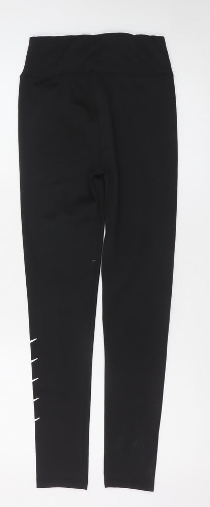 Nike Women's Black Dri-FIT Ankle Leggings M High Rise Activewear