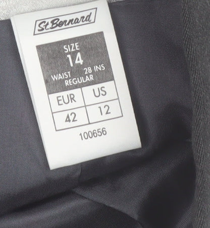 St Bernard Women's Black Size 14 Pencil Skirt Workwear Formal