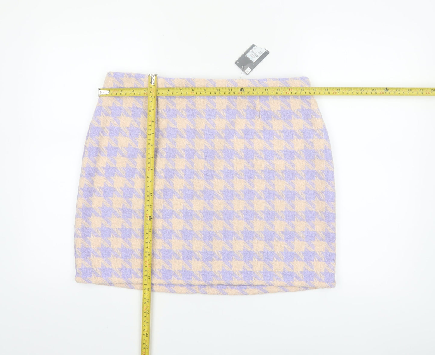 Primark Women’s Multicoloured Tweed Check Mini Skirt Size 16